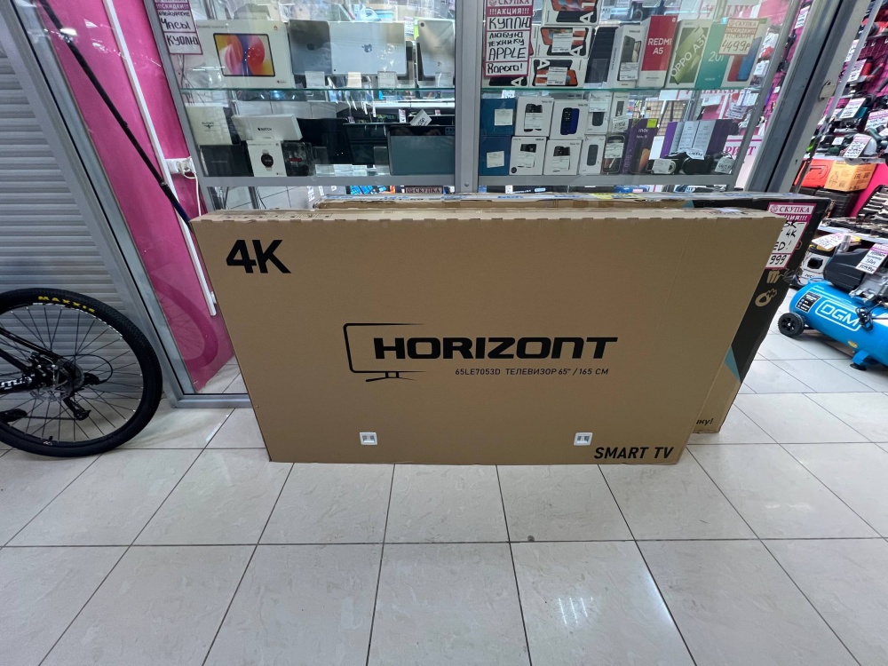 /Телевизор Horizont 65*LE7053D черный 3840-2160, 4К, UltraHD, Smart TV, Яндекс ТВ
