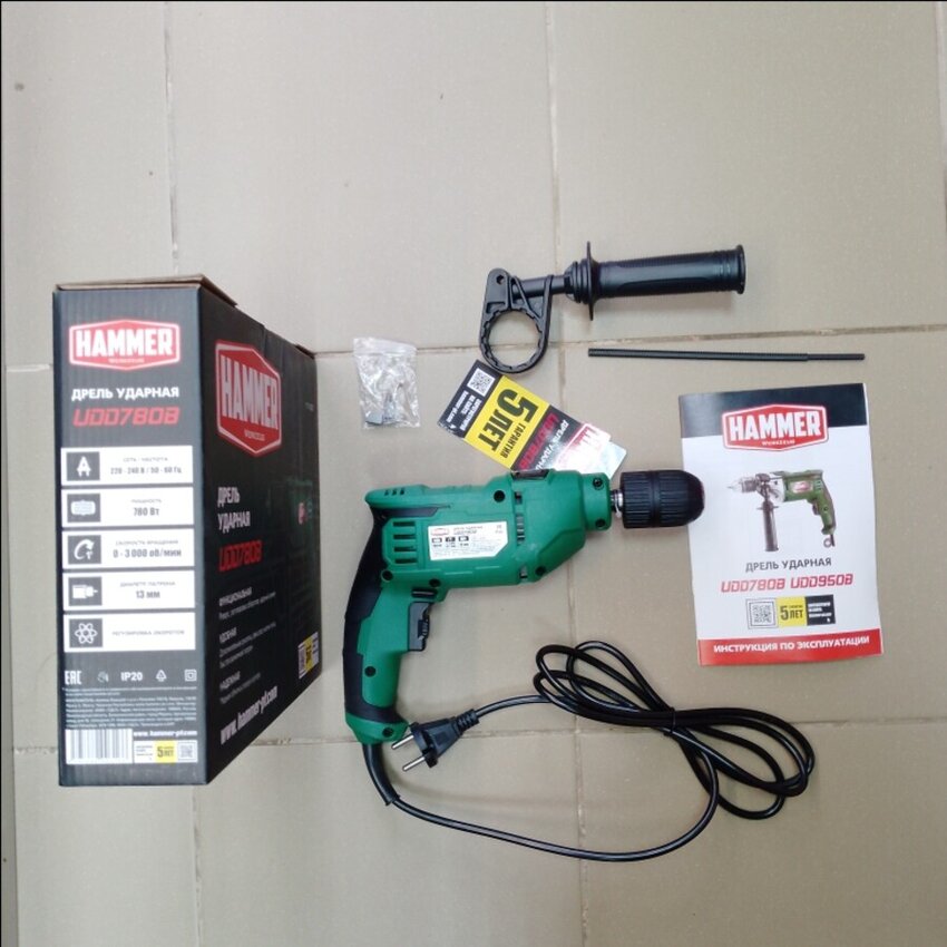 Дрель ударная Hammer UDD780B