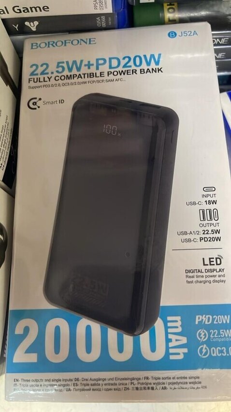 Powerbank внешний аккумулятор Borofone 20000 mAh
